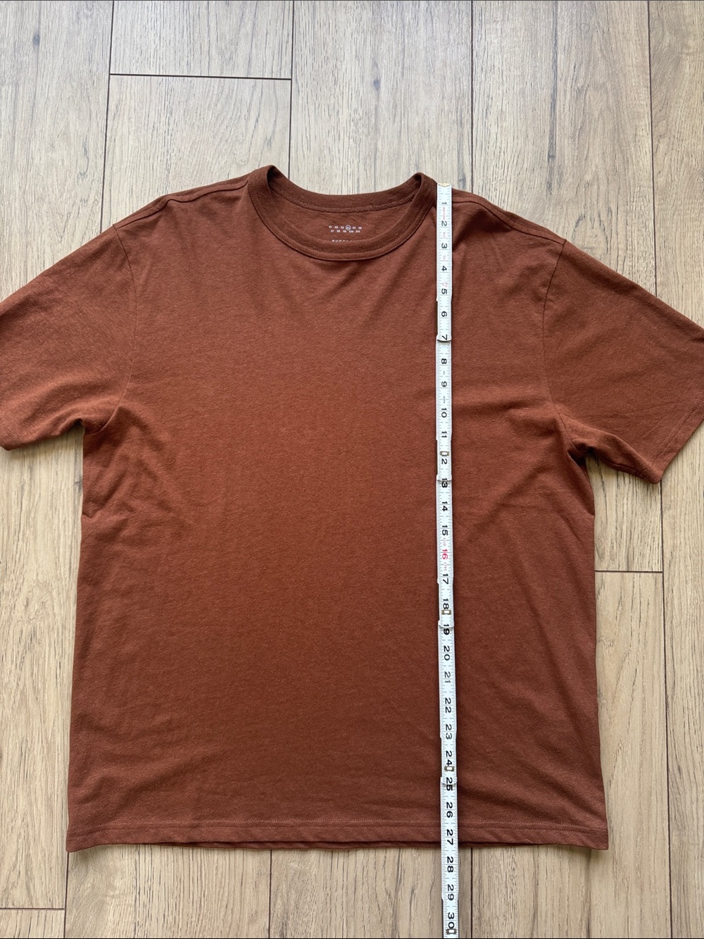 Everlane Unisex Brown Crew Neck T-Shirt E4 Hemp and Organic Cotton Short Sleeve - Picture 5 of 8